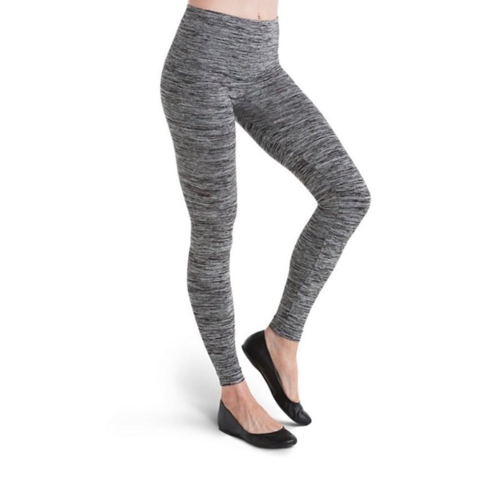 Assets Spanx Womens XL Red Hot Label Gray Leggings Tummy‎ Control Seamless